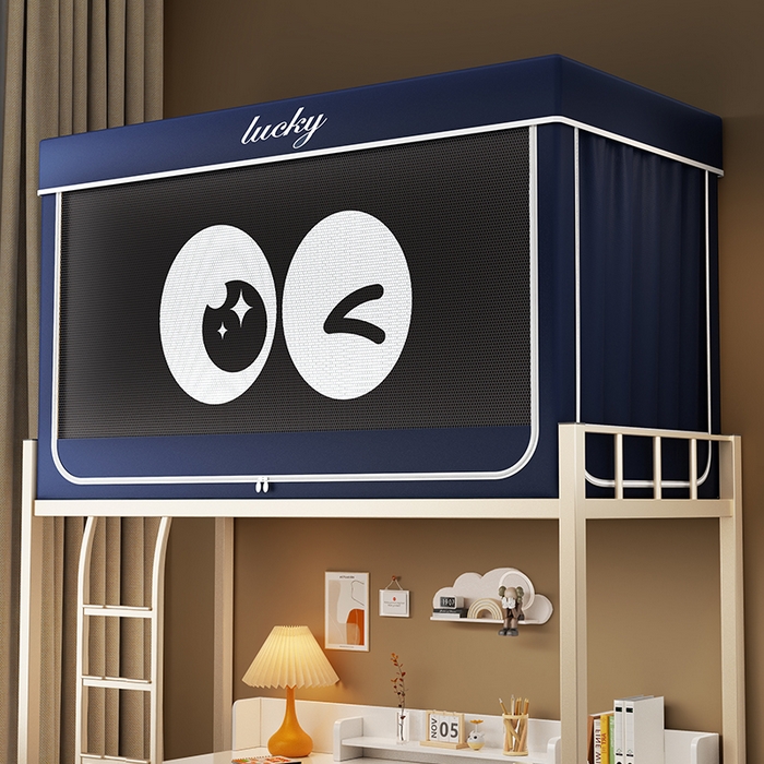 91家纺网 家纺一手货源 找家纺 宜品雅 2025新款大版花学生宿舍遮光蚊帐 大眼睛