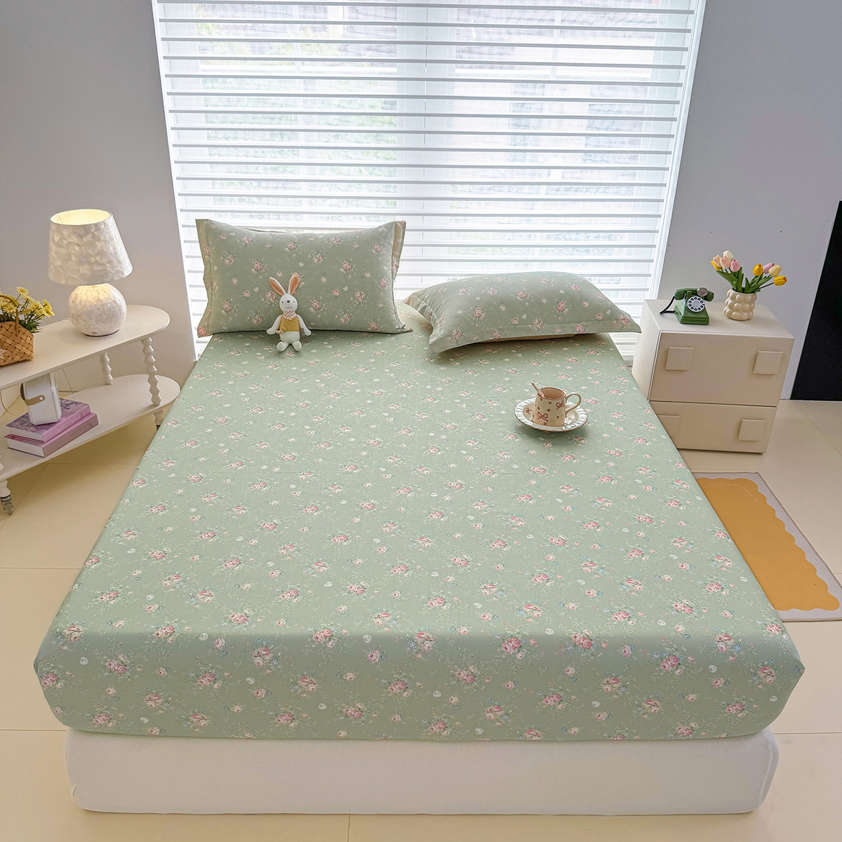 91家纺网 家纺一手货源 找家纺 （总）壹贝家纺 2025新款A类印花全棉床笠