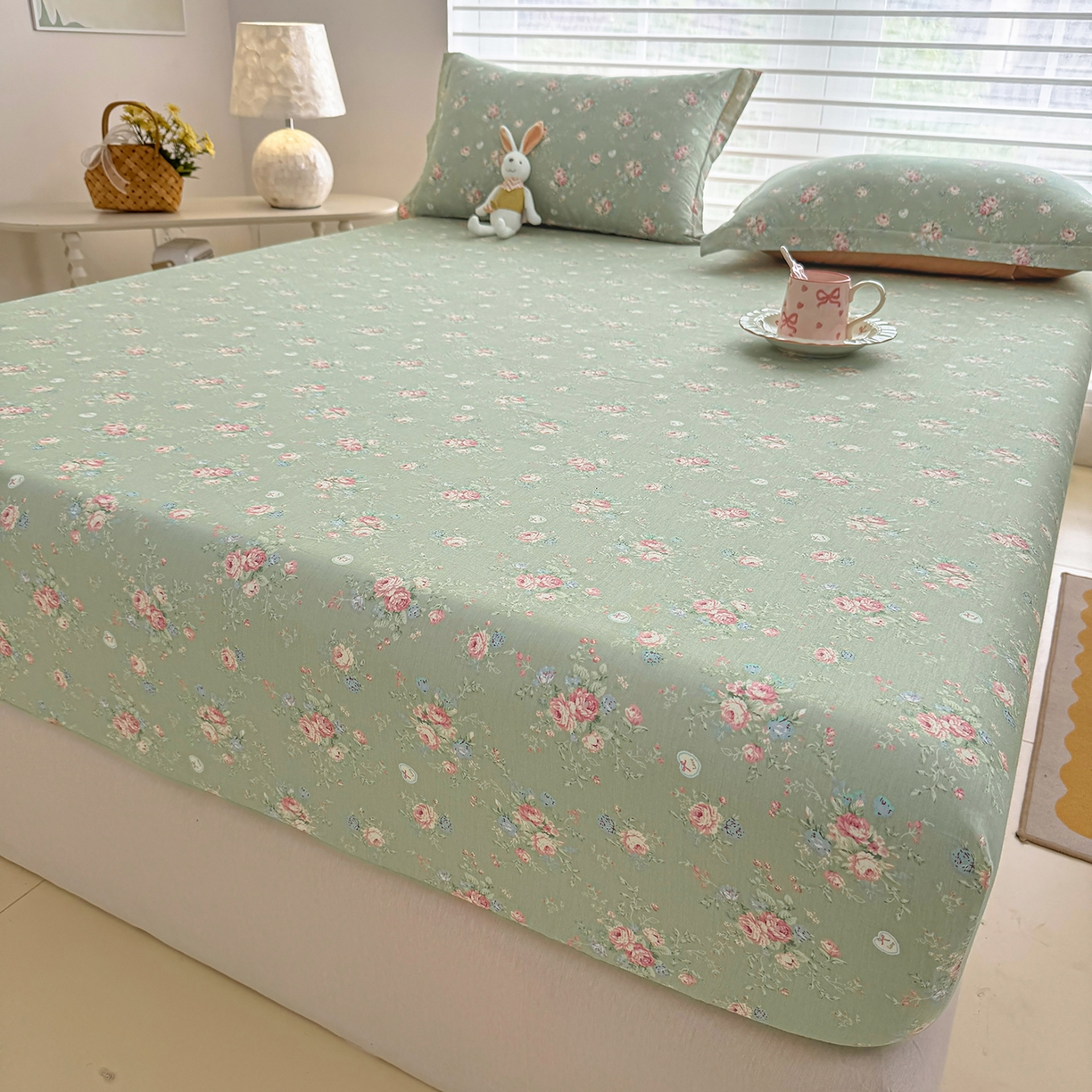 91家纺网 家纺一手货源 找家纺 （总）壹贝家纺 2025新款A类印花全棉床笠