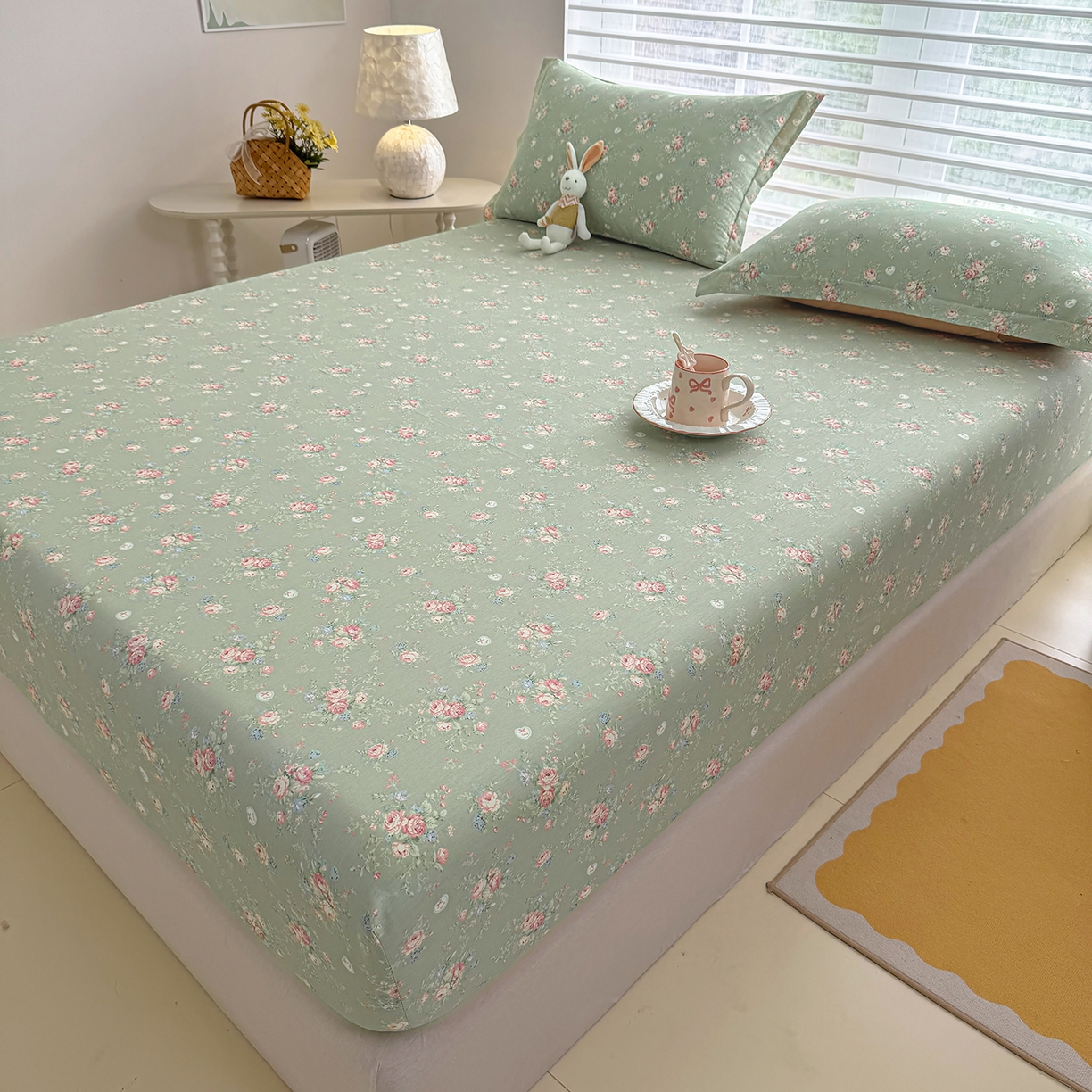 91家纺网 家纺一手货源 找家纺 （总）壹贝家纺 2025新款A类印花全棉床笠