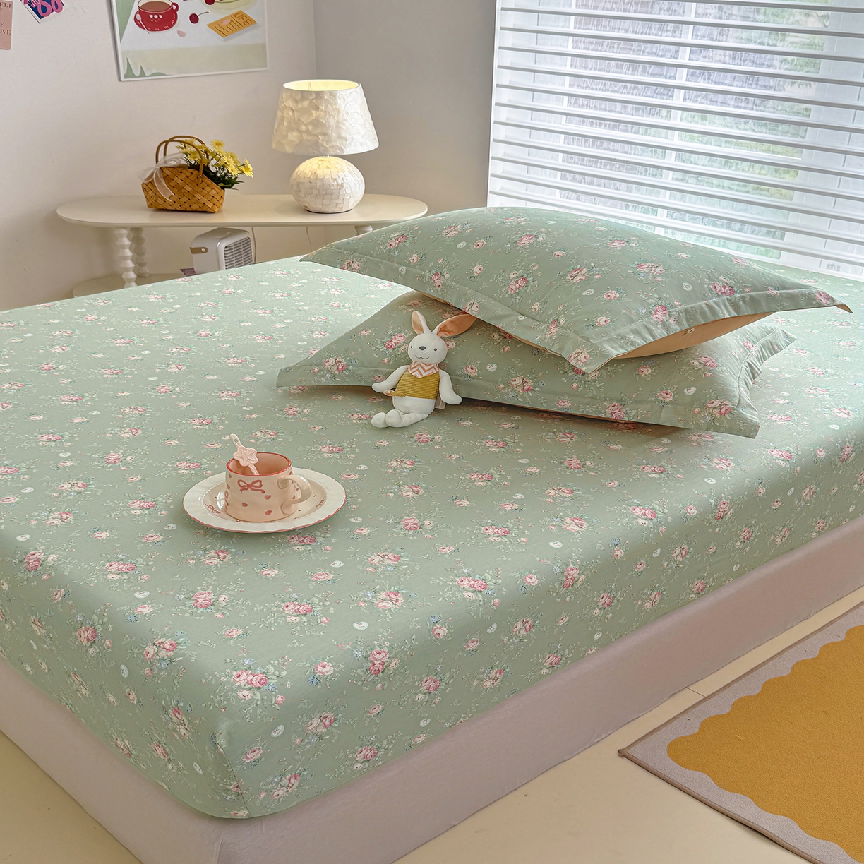 91家纺网 家纺一手货源 找家纺 （总）壹贝家纺 2025新款A类印花全棉床笠