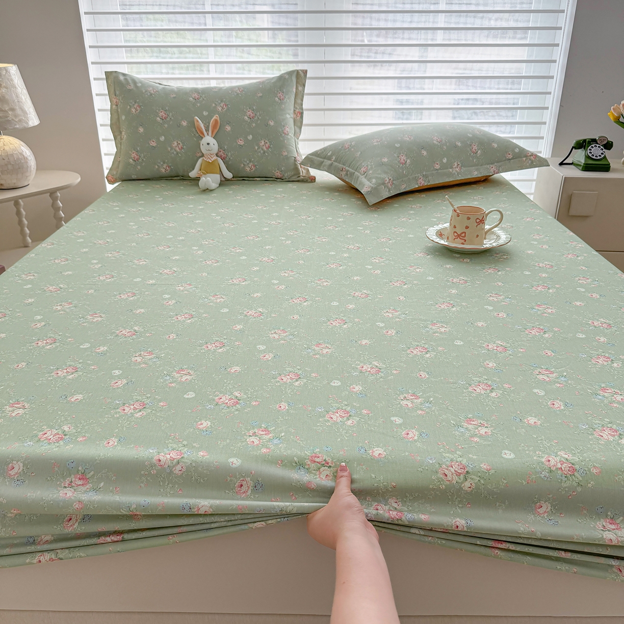 91家纺网 家纺一手货源 找家纺 （总）壹贝家纺 2025新款A类印花全棉床笠