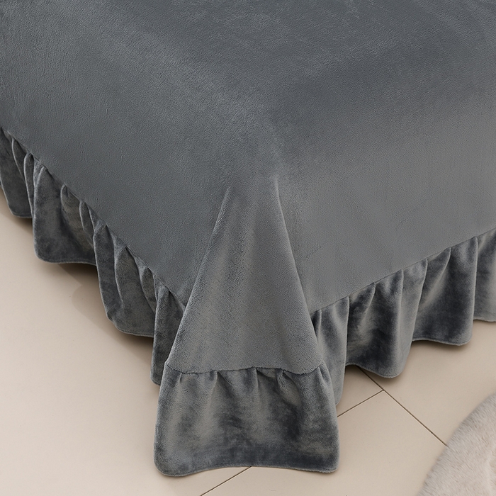 91家纺网 家纺一手货源 找家纺 绣女坊 2025新款高克重牛奶绒刺绣四件套 郁金香-灰