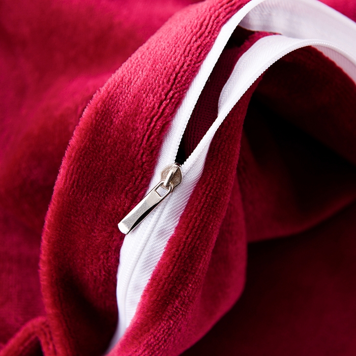 91家纺网 家纺一手货源 找家纺 绣女坊 2025新款高克重牛奶绒刺绣四件套 郁金香-酒红