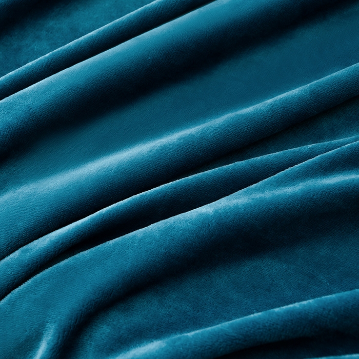 91家纺网 家纺一手货源 找家纺 绣女坊 2025新款高克重牛奶绒刺绣四件套 郁金香-孔雀蓝