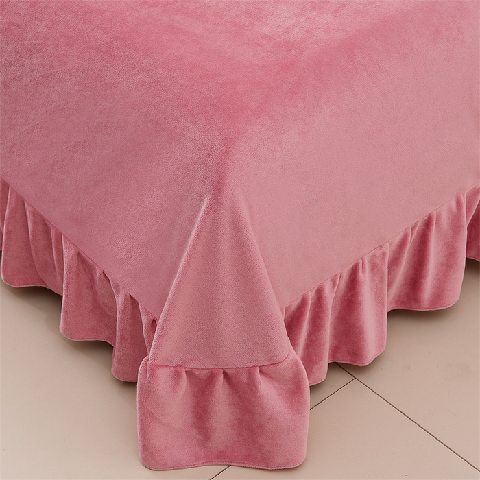 91家纺网 家纺一手货源 找家纺 绣女坊 2025新款高克重牛奶绒刺绣四件套 郁金香-玫粉