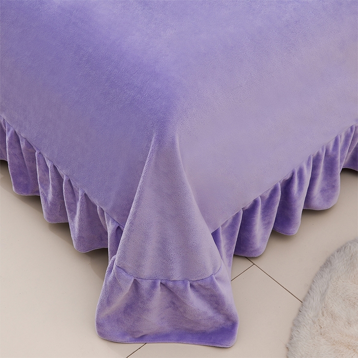 91家纺网 家纺一手货源 找家纺 绣女坊 2025新款高克重牛奶绒刺绣四件套 郁金香-香芋紫