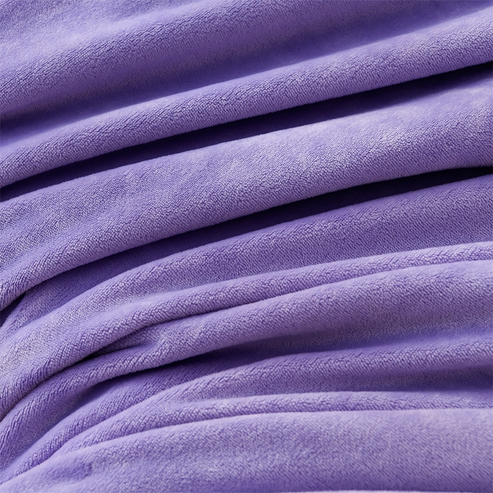 91家纺网 家纺一手货源 找家纺 绣女坊 2025新款高克重牛奶绒刺绣四件套 郁金香-香芋紫