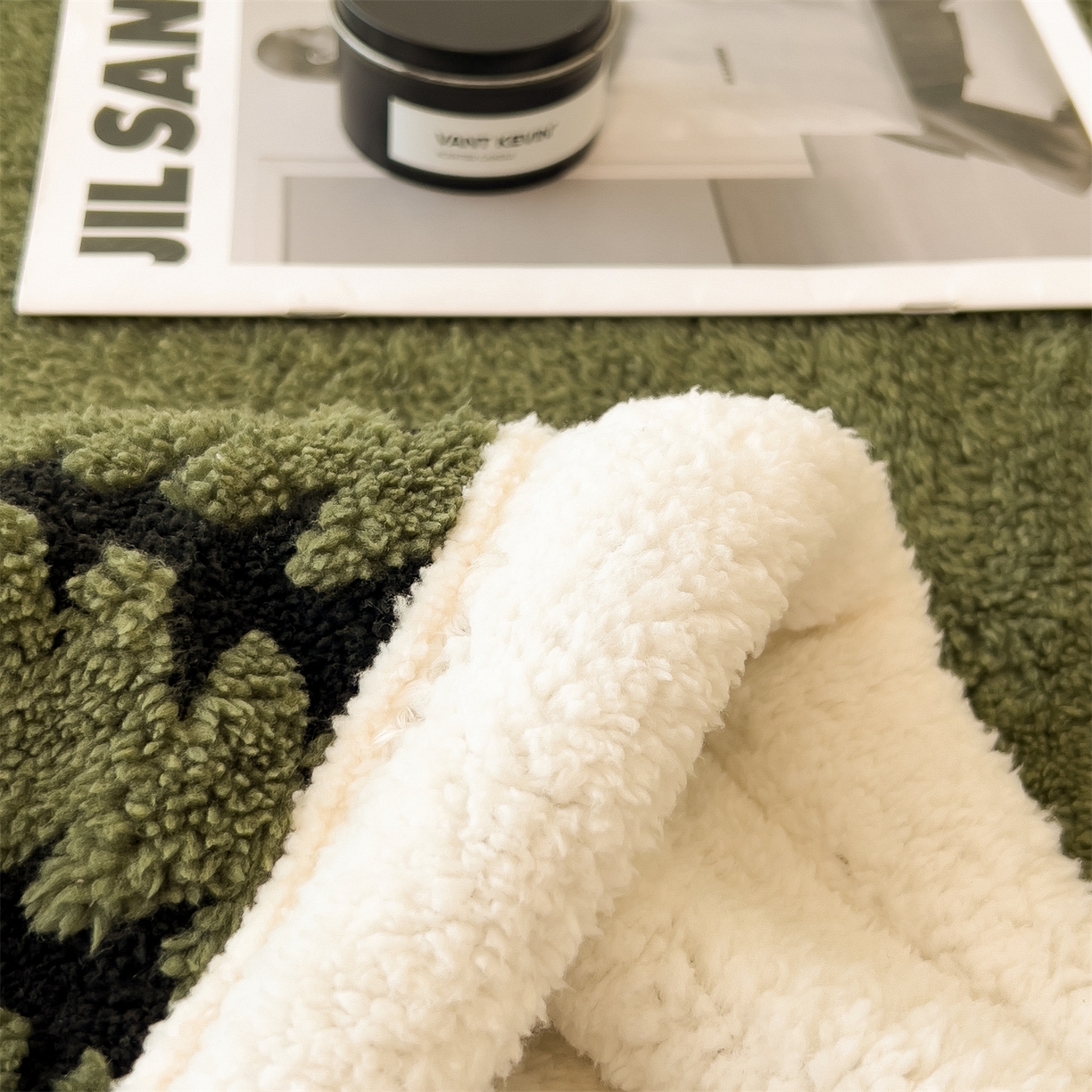 91家纺网 家纺一手货源 找家纺 丝幔家纺 2025新款云杉绒加厚保暖多功能毛毯毯子 杉影毯 绿