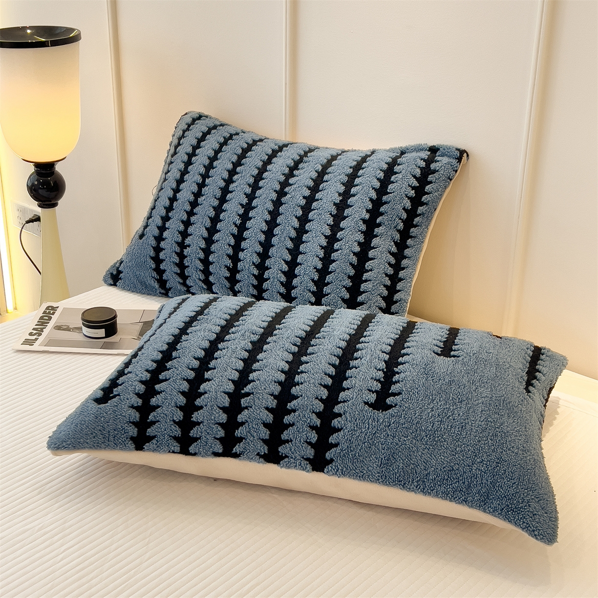 91家纺网 家纺一手货源 找家纺 丝幔家纺 2025新款云杉绒加厚保暖多功能毛毯毯子 杉影毯 蓝