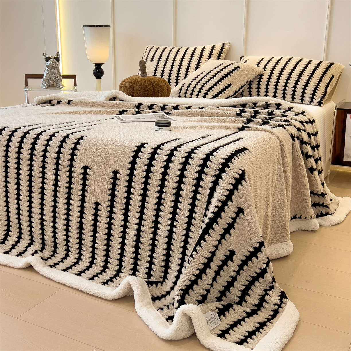 91家纺网 家纺一手货源 找家纺 丝幔家纺 2025新款云杉绒加厚保暖多功能毛毯毯子 杉影毯 卡其