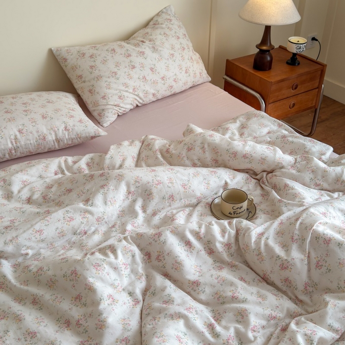 91家纺网 家纺一手货源 找家纺 （总）亿梵家居 2025新款A类母婴级有氧纯棉印花双面全棉双层纱四件套-床拍图