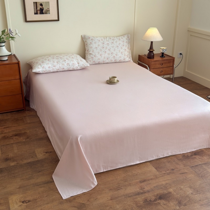 91家纺网 家纺一手货源 找家纺 （总）亿梵家居 2025新款A类母婴级有氧纯棉印花双面全棉双层纱四件套-床拍图