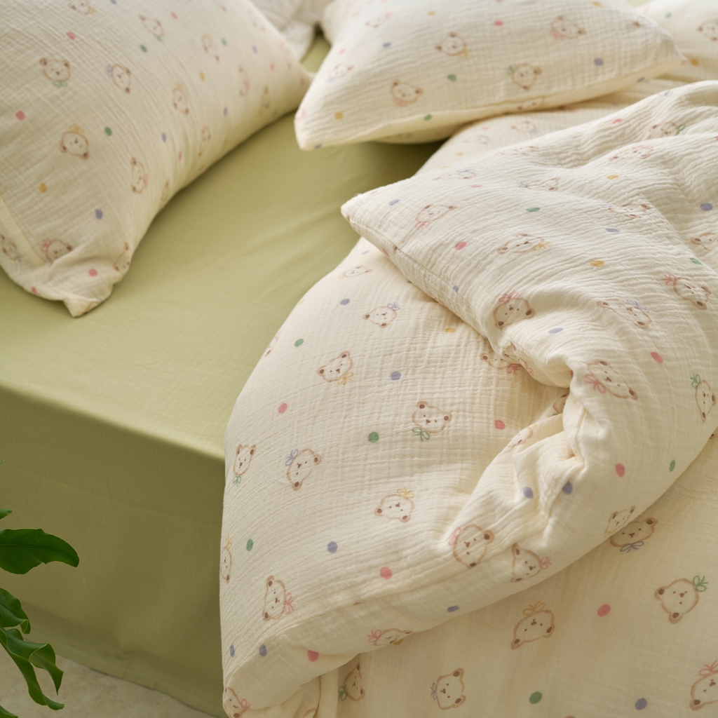 91家纺网 家纺一手货源 找家纺 （总）洋铭区（原狠狠爱） 2025新款皱皱纱A类全棉人字纹四件套系列