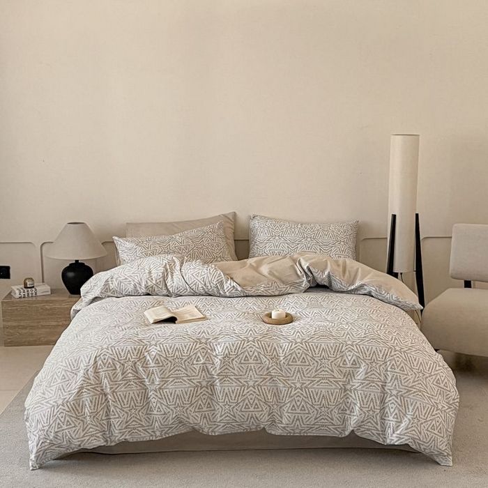 91家纺网 家纺一手货源 找家纺 涵宸家纺 2025新款全棉简约款四件套 星季