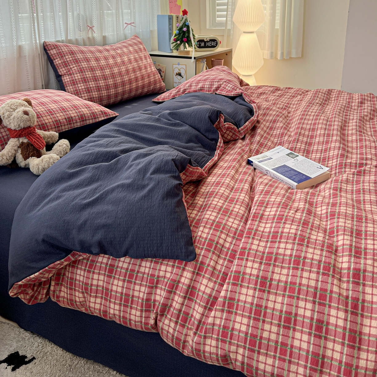 91家纺网 家纺一手货源 找家纺 （总）水木坊 2025新款A云感双层纱四件套-浪漫