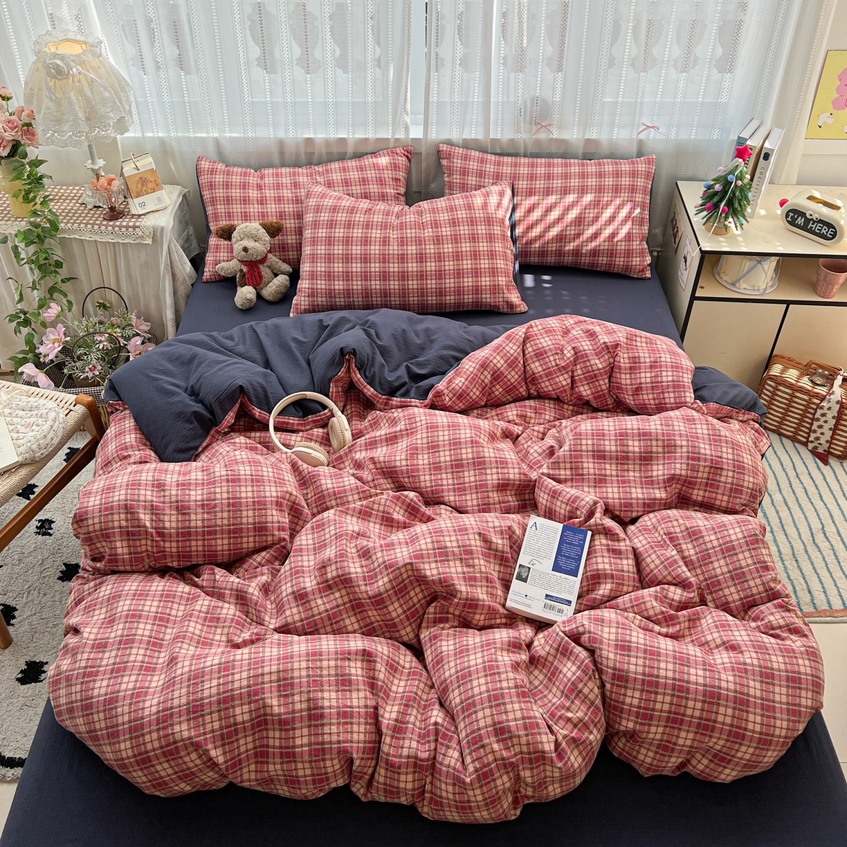 91家纺网 家纺一手货源 找家纺 （总）水木坊 2025新款A云感双层纱四件套-浪漫