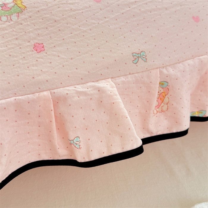 91家纺网 家纺一手货源 找家纺 （总）梦舒羽 2025新款云感双层纱双人花边枕套情侣双人1.5m枕芯套1.8床枕头套