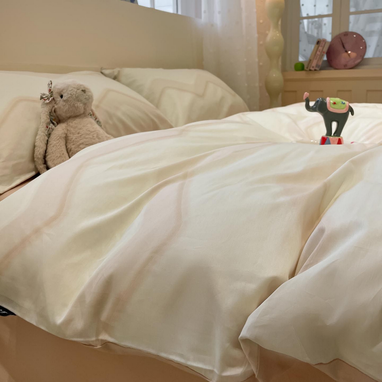 91家纺网 家纺一手货源 找家纺 涵宸家纺 2025新款全棉简约款四件套 摩卡