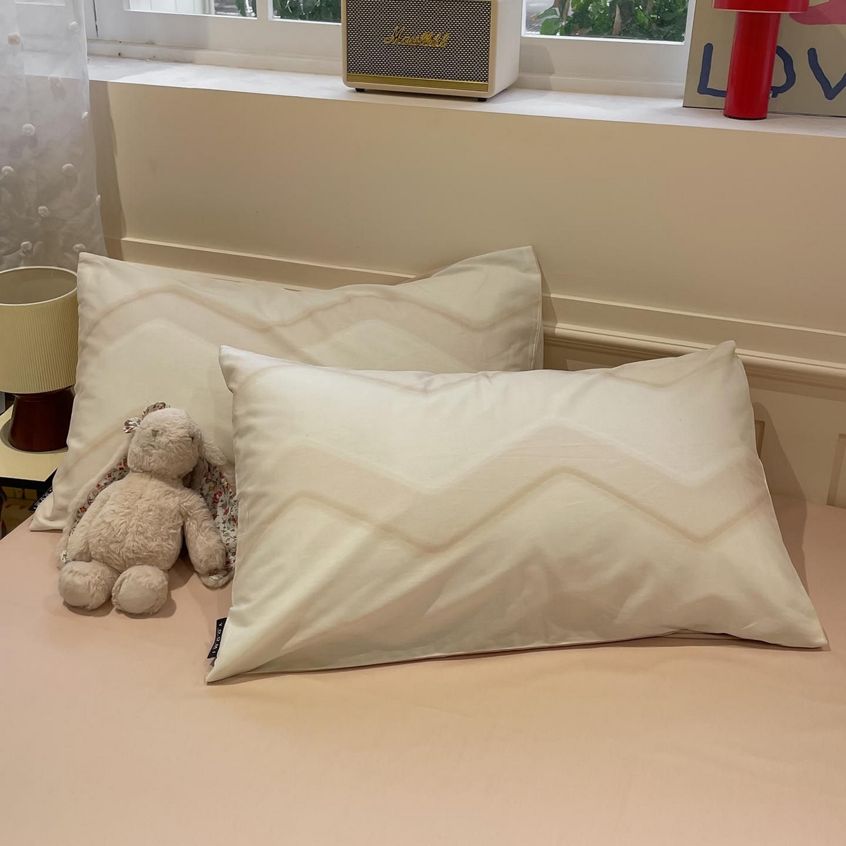 91家纺网 家纺一手货源 找家纺 涵宸家纺 2025新款全棉简约款四件套 摩卡