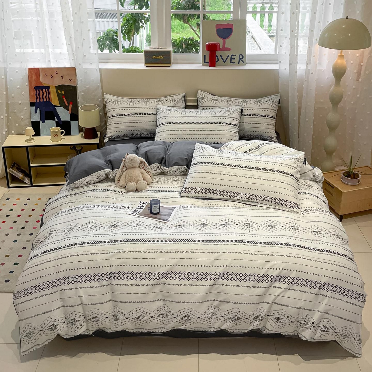 涵宸家纺 2025新款全棉简约款四件套 维诺-白