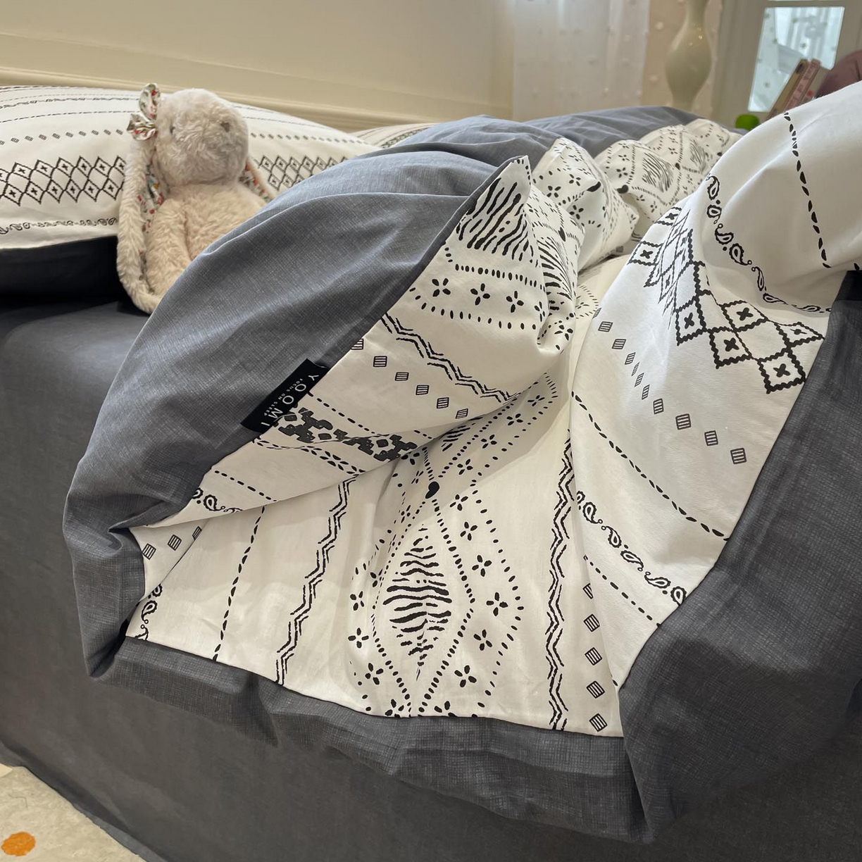 91家纺网 家纺一手货源 找家纺 涵宸家纺 2025新款全棉简约款四件套 维诺-白