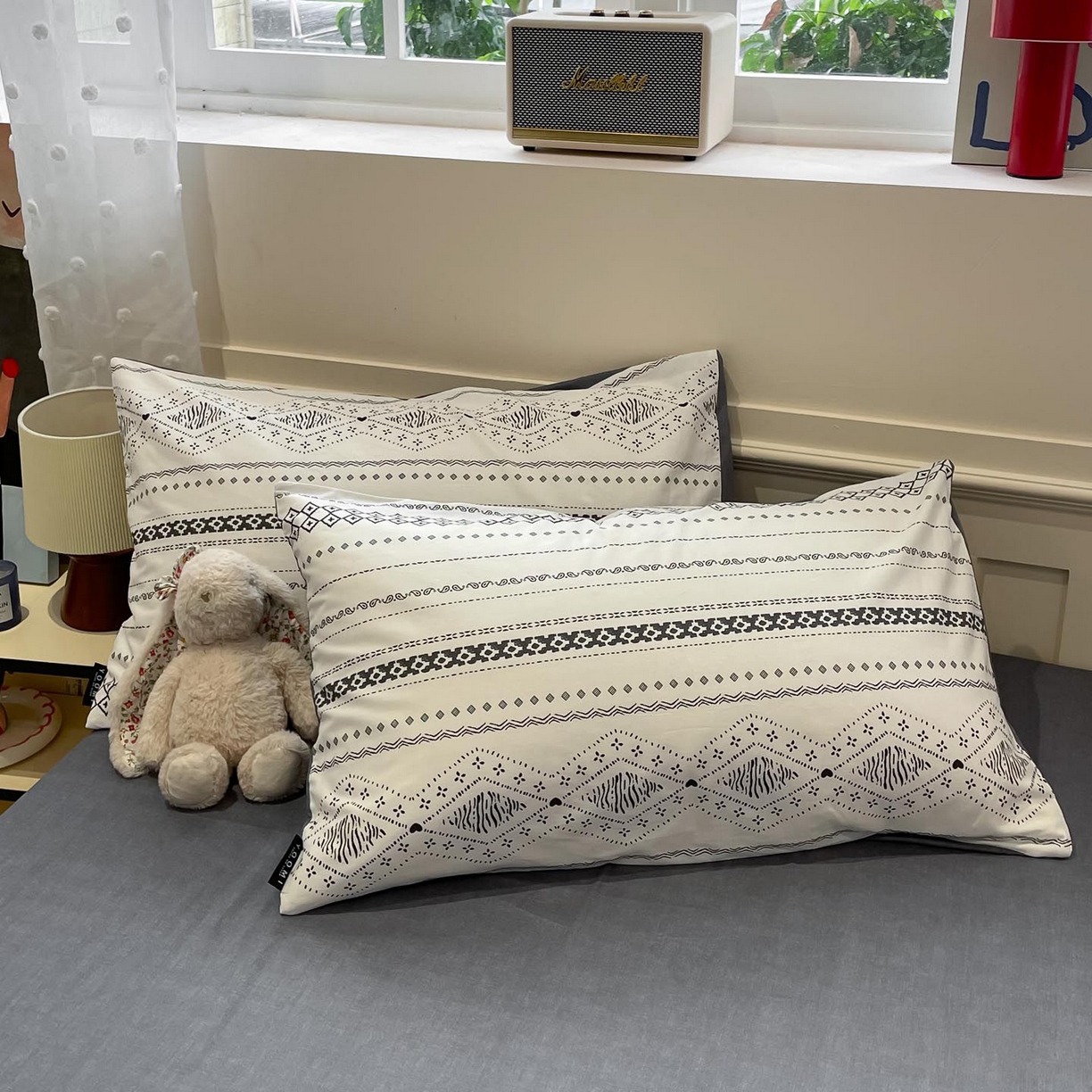 91家纺网 家纺一手货源 找家纺 涵宸家纺 2025新款全棉简约款四件套 维诺-白