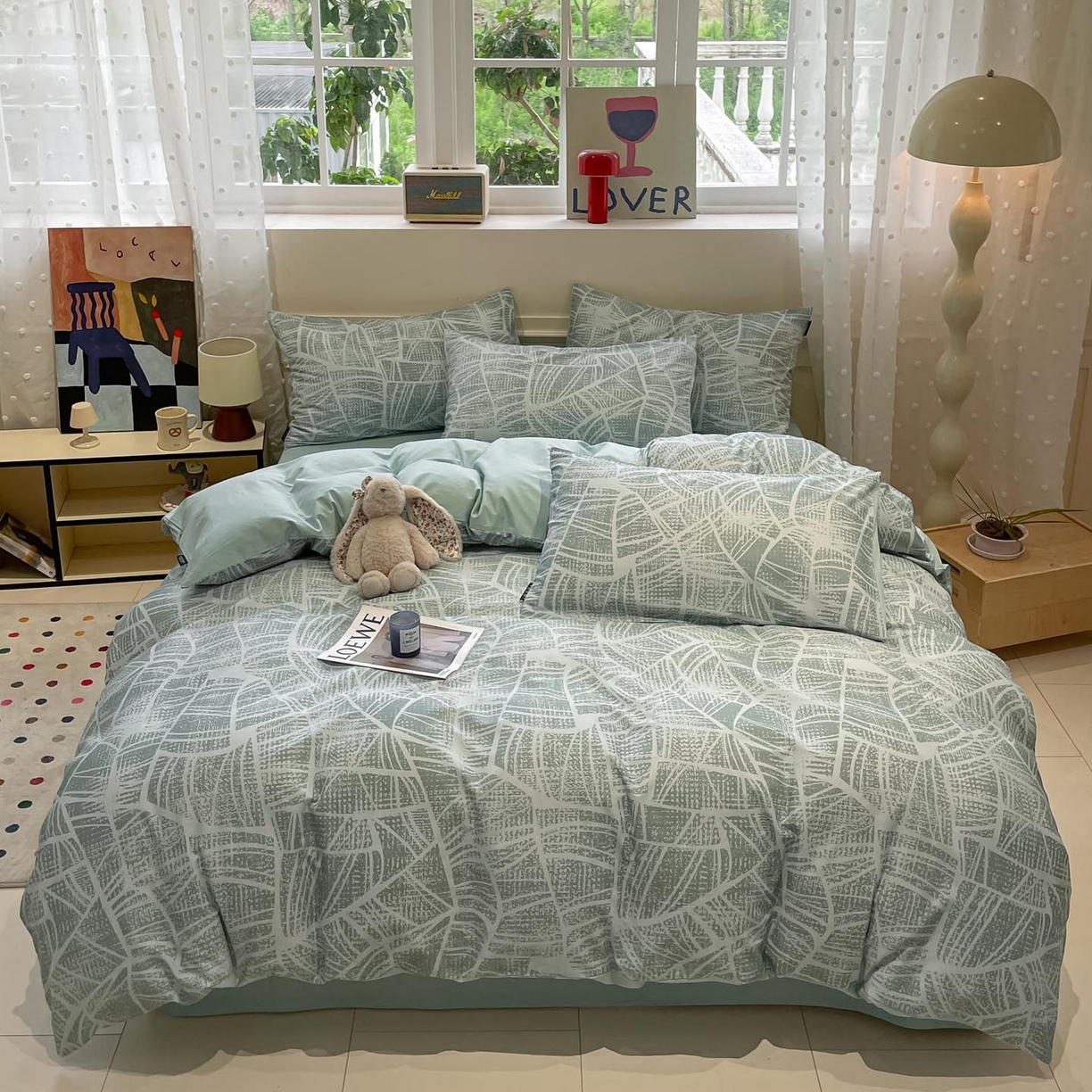 涵宸家纺 2025新款全棉简约款四件套 未来矩阵