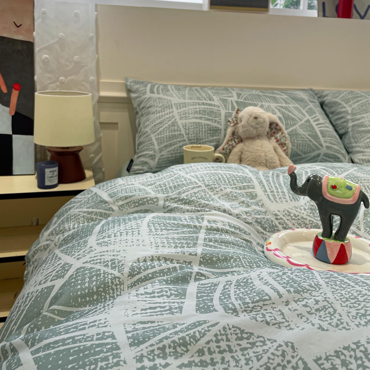 91家纺网 家纺一手货源 找家纺 涵宸家纺 2025新款全棉简约款四件套 未来矩阵