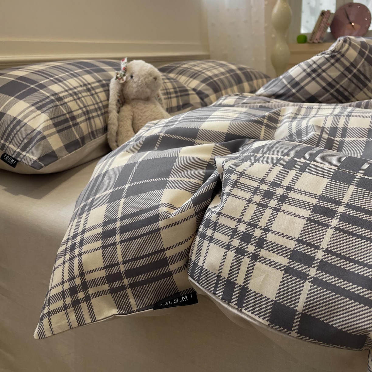 91家纺网 家纺一手货源 找家纺 涵宸家纺 2025新款全棉简约款四件套 未知维度