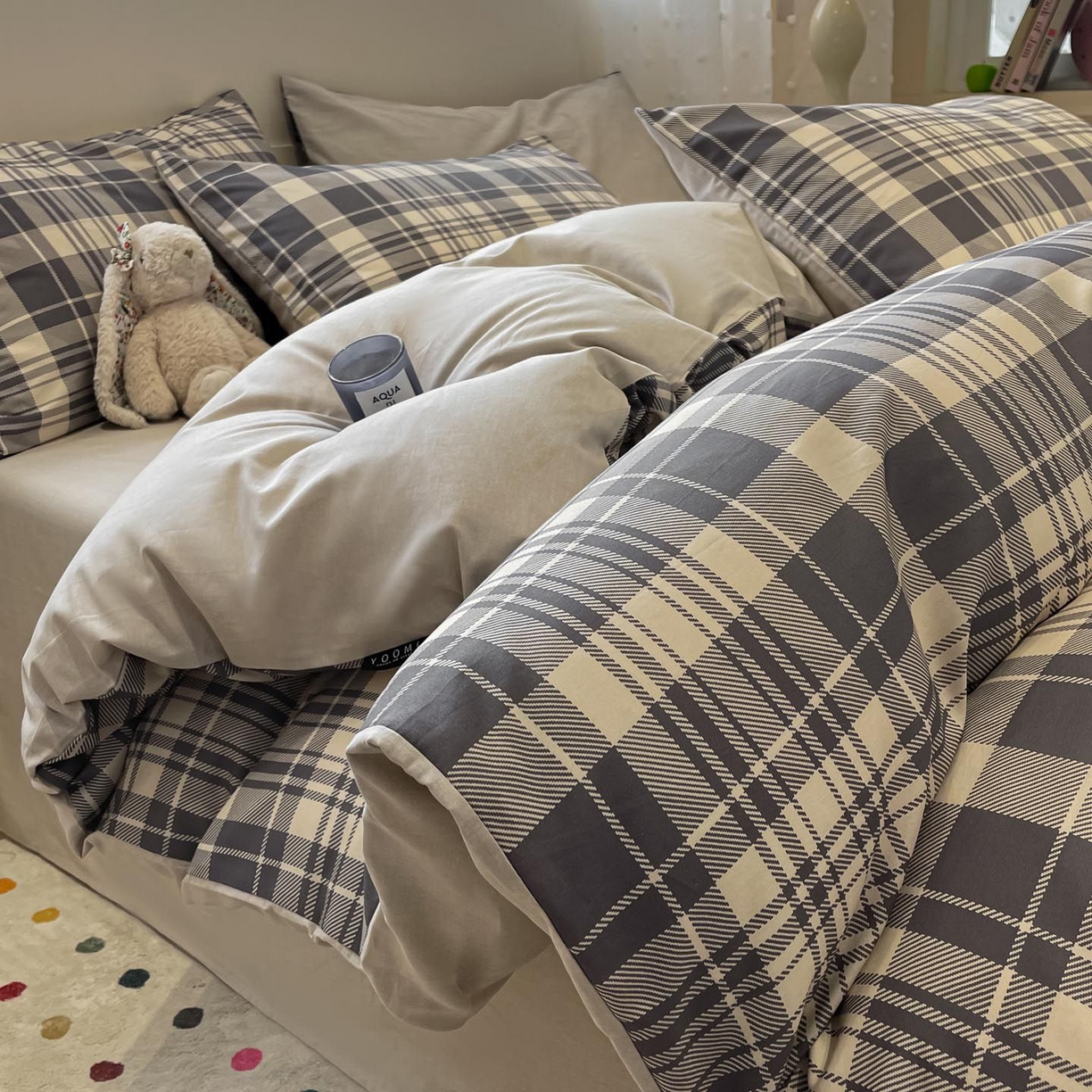 91家纺网 家纺一手货源 找家纺 涵宸家纺 2025新款全棉简约款四件套 未知维度