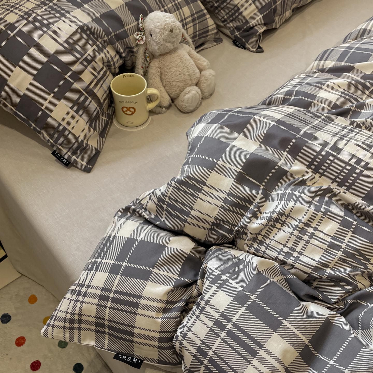 91家纺网 家纺一手货源 找家纺 涵宸家纺 2025新款全棉简约款四件套 未知维度