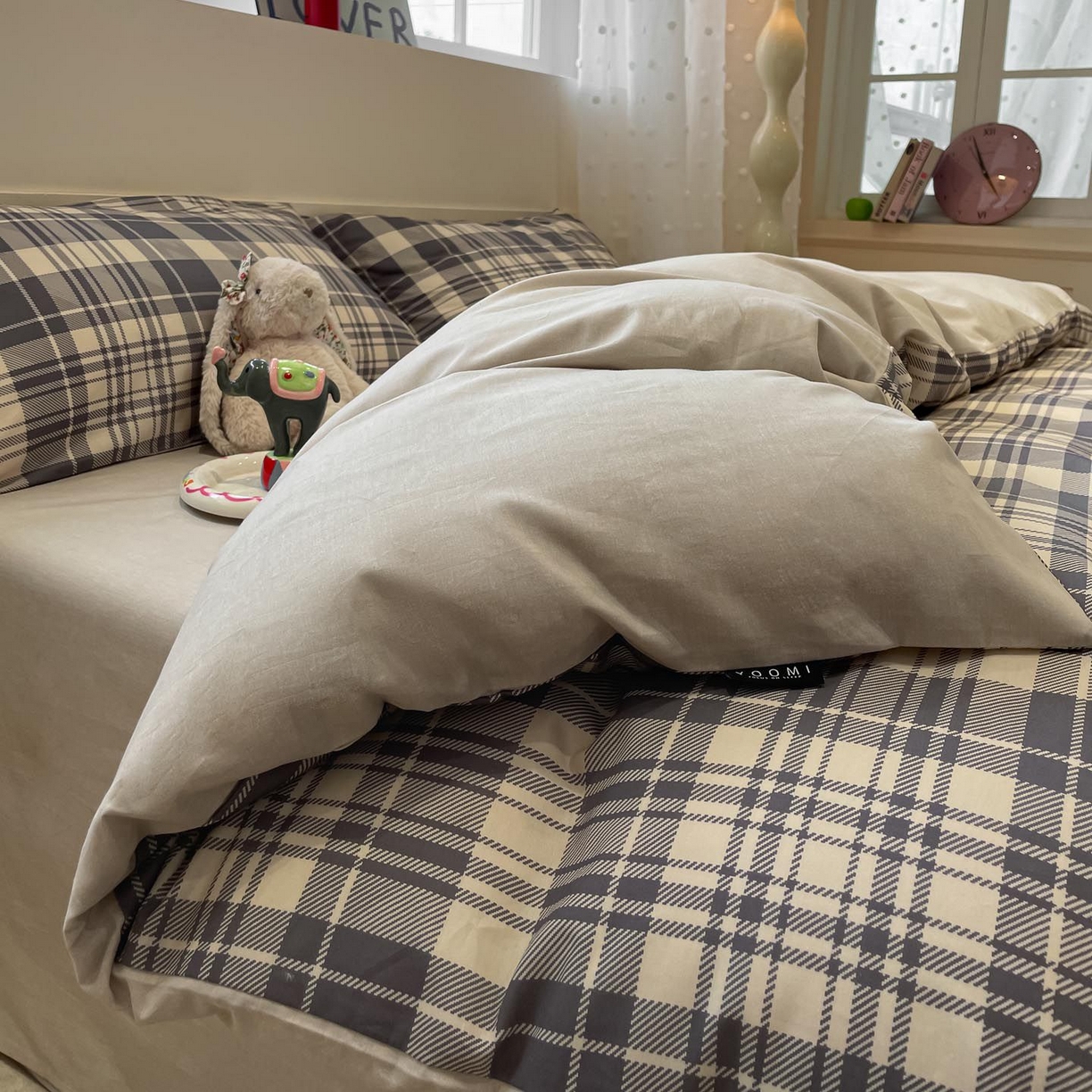 91家纺网 家纺一手货源 找家纺 涵宸家纺 2025新款全棉简约款四件套 未知维度