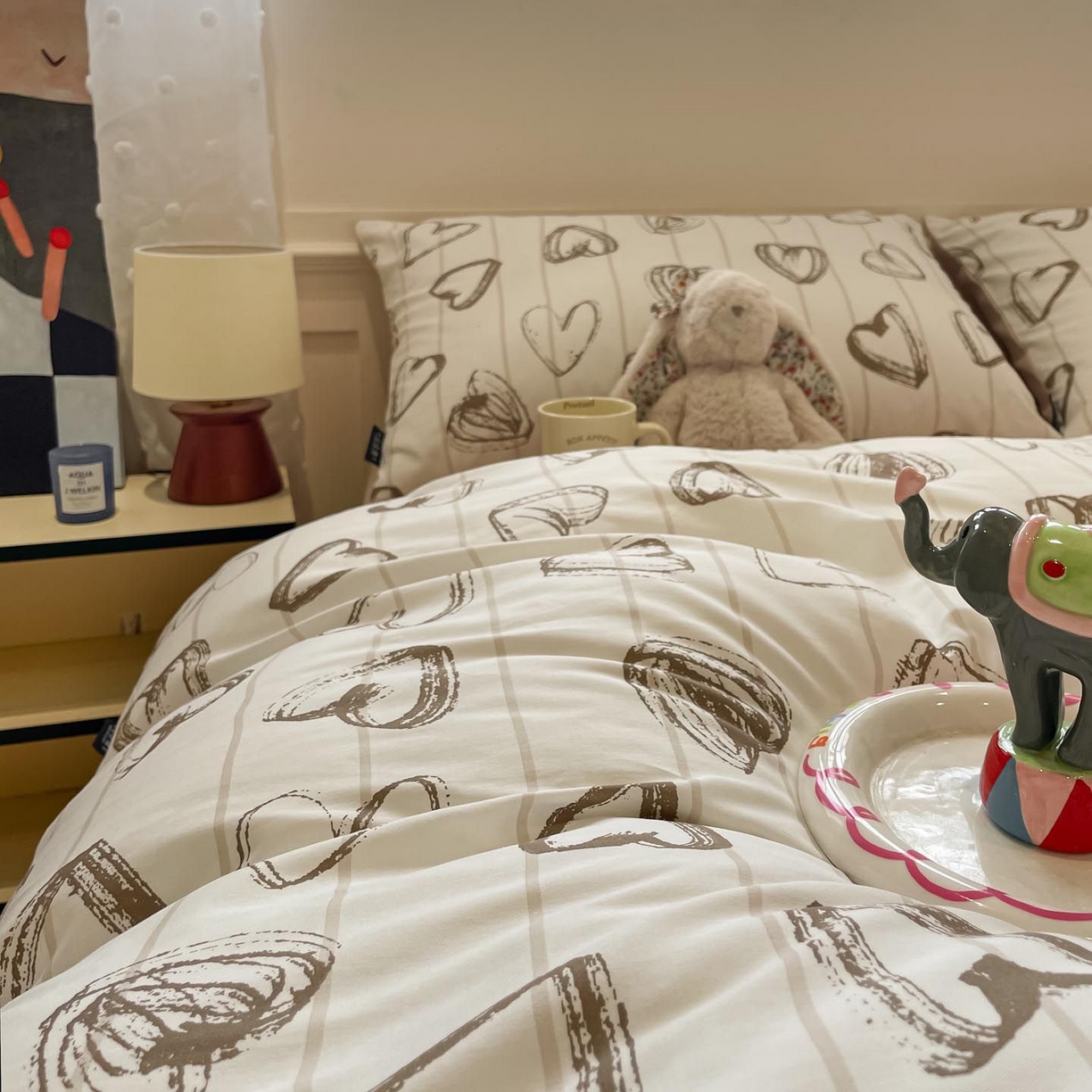 91家纺网 家纺一手货源 找家纺 涵宸家纺 2025新款全棉简约款四件套 心怡