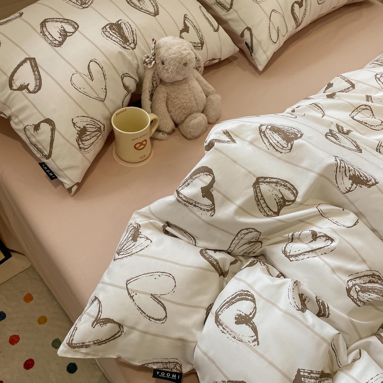 91家纺网 家纺一手货源 找家纺 涵宸家纺 2025新款全棉简约款四件套 心怡