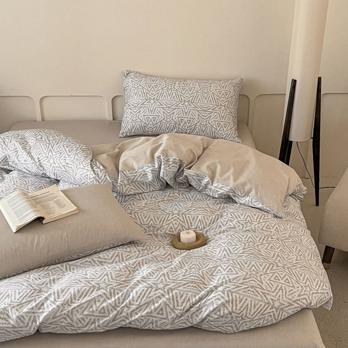 91家纺网 家纺一手货源 找家纺 涵宸家纺 2025新款全棉简约款四件套 星季