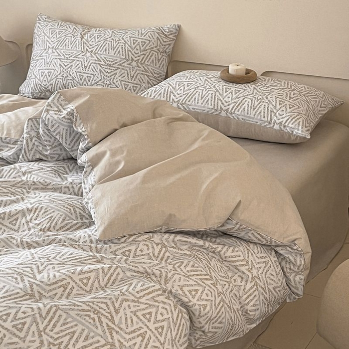 91家纺网 家纺一手货源 找家纺 涵宸家纺 2025新款全棉简约款四件套 星季