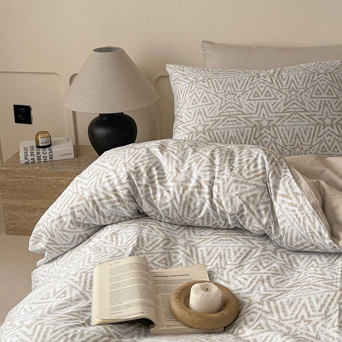 91家纺网 家纺一手货源 找家纺 涵宸家纺 2025新款全棉简约款四件套 星季