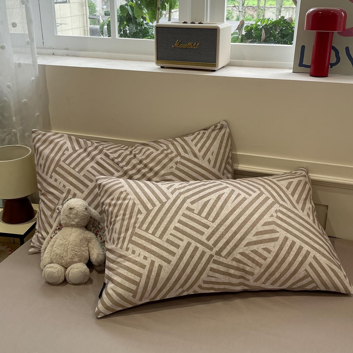 91家纺网 家纺一手货源 找家纺 涵宸家纺 2025新款全棉简约款四件套 艺术图