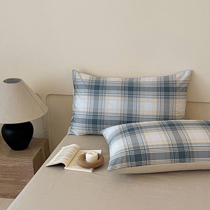 91家纺网 家纺一手货源 找家纺 涵宸家纺 2025新款全棉简约款四件套 英伦格