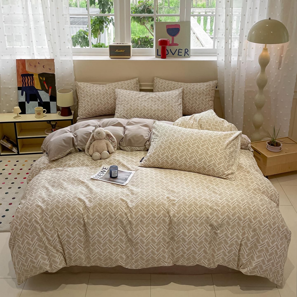 涵宸家纺 2025新款全棉简约款四件套 云沫