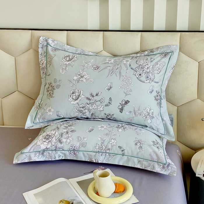 91家纺网 家纺一手货源 找家纺 星期三家纺 2025年8月新款铂金全棉纯棉13372四件套 浪漫蝴蝶