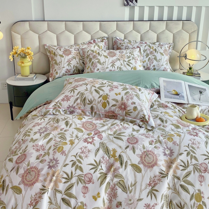 91家纺网 家纺一手货源 找家纺 星期三家纺 2025年8月新款铂金全棉纯棉13372四件套 婉尔