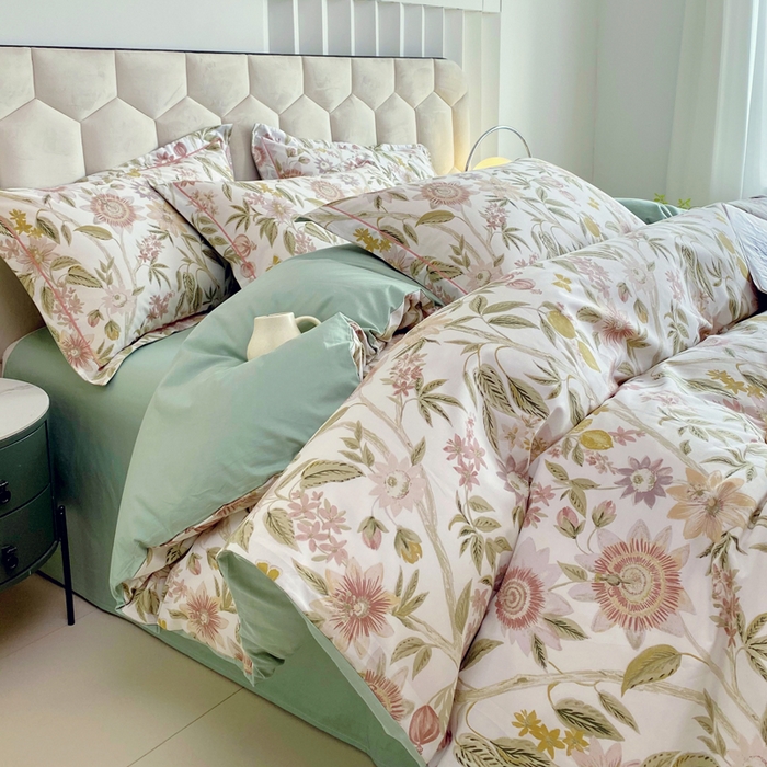 91家纺网 家纺一手货源 找家纺 星期三家纺 2025年8月新款铂金全棉纯棉13372四件套 婉尔