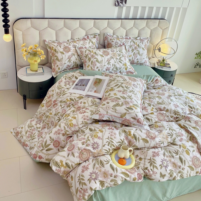 91家纺网 家纺一手货源 找家纺 星期三家纺 2025年8月新款铂金全棉纯棉13372四件套 婉尔