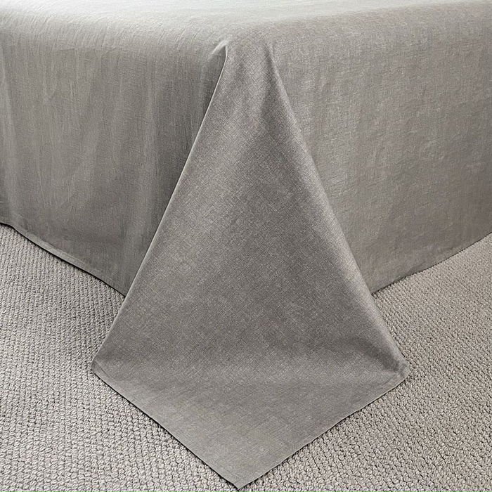 91家纺网 家纺一手货源 找家纺 涵宸家纺 2025新款全棉简约款四件套 云纹-兰浅灰