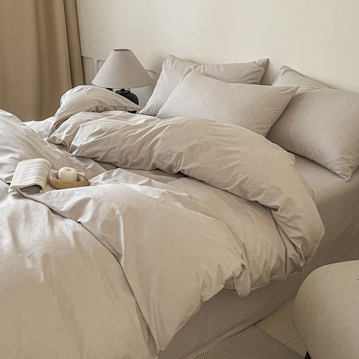 91家纺网 家纺一手货源 找家纺 涵宸家纺 2025新款全棉简约款四件套 云纹-其