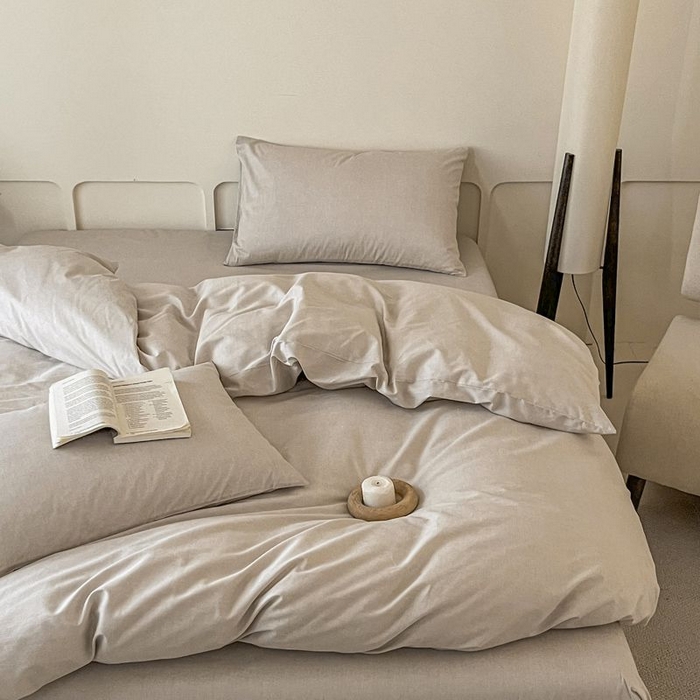 91家纺网 家纺一手货源 找家纺 涵宸家纺 2025新款全棉简约款四件套 云纹-其