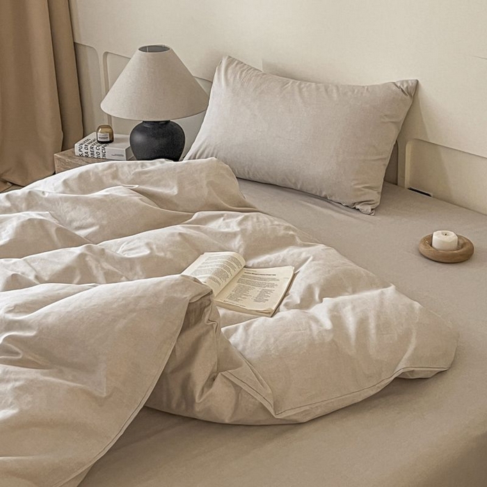 91家纺网 家纺一手货源 找家纺 涵宸家纺 2025新款全棉简约款四件套 云纹-其