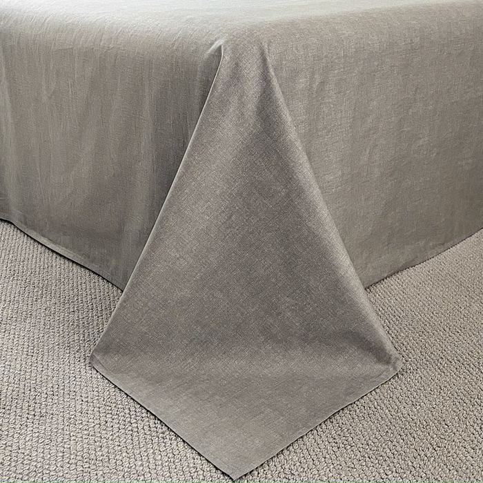 91家纺网 家纺一手货源 找家纺 涵宸家纺 2025新款全棉简约款四件套 云纹-浅灰